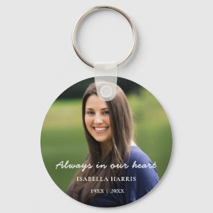 Modern Photo Memorial Keepsake Design Key Ring