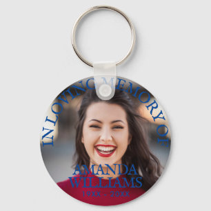 Modern Photo Memorial Keepsakes in Loving Memory  Key Ring