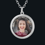 Modern Photo Memorial Keepsakes in Loving Memory Silver Plated Necklace<br><div class="desc">Modern Photo Memorial Keepsakes in Loving Memory Silver Plated Necklace</div>