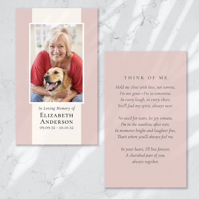 Modern Photo Memorial Prayer Card (Creator Uploaded)