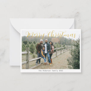 Modern Photo Merry Christmas Greetings Budget Card
