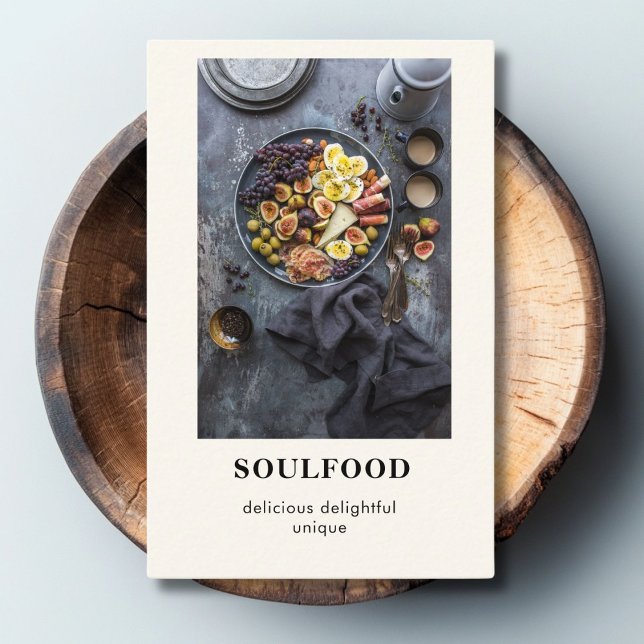 Modern Photo Minimal Beige Business Card (Modern Trendy Photo Business Card)