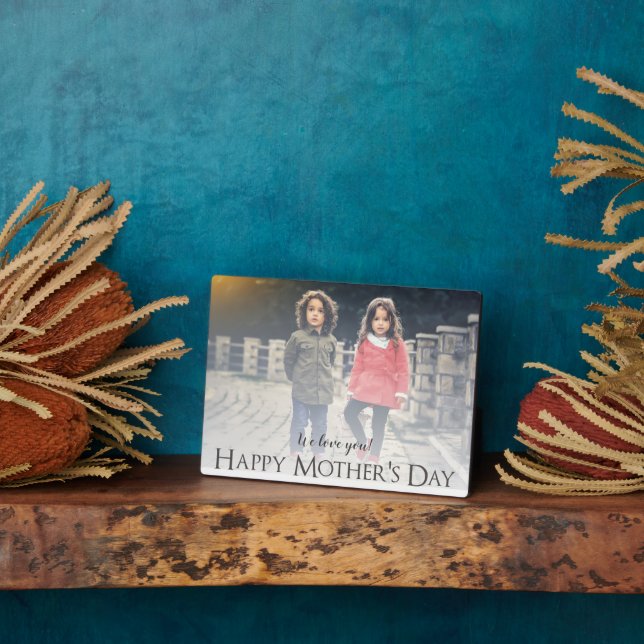 Modern Photo Mother's Day Plaque (Side)