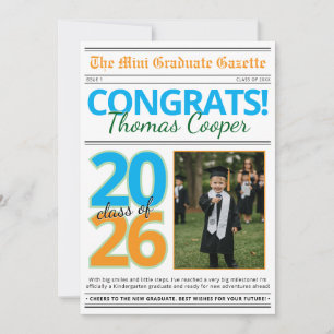 Modern Photo Newspaper Graduation Announcement