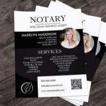 Modern Photo Notary & Loan Signing Agent Flyer
