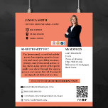 Modern Photo Notary Signing Agent  Flyer<br><div class="desc">Modern,  trendy Notary photo business flyer features a single PNG photo,  and contact details on an orange and white background. Personalise further with your service's colours and social media details.</div>