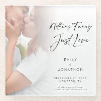 Modern Photo Nothing Fancy Just Love Save the Date