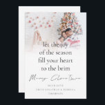 Modern Photo Overlay 2024 Calendar Quote Christmas Holiday Card<br><div class="desc">Modern Photo Overlay 2024 Calendar Quote Christmas. Add your favourite photo and personalise with your names at the bottom. Change the quote if you wish. Merry Christmas is in a stylish set handwritten style script. With a convenient 2024 calendar on the back for your recipients and Happy New Year greeting....</div>