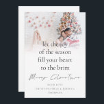 Modern Photo Overlay 2024 Calendar Quote Christmas Holiday Card<br><div class="desc">Modern Photo Overlay 2024 Calendar Quote Christmas. Add your favourite photo and personalise with your names at the bottom. Change the quote if you wish. Merry Christmas is in a stylish set handwritten style script. With a convenient 2024 calendar on the back for your recipients and Happy New Year greeting....</div>