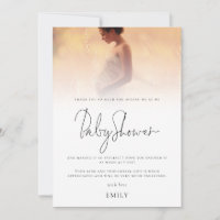 Modern Photo Overlay Baby Shower