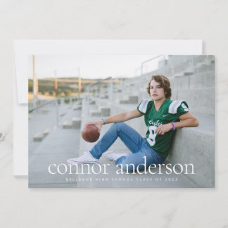 Modern Photo Overlay Graduation Announcement Card