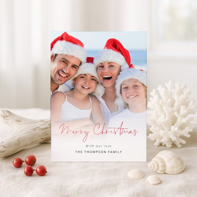 Modern Photo Overlay NZ Merry Christmas  Holiday Card (Creator Uploaded)