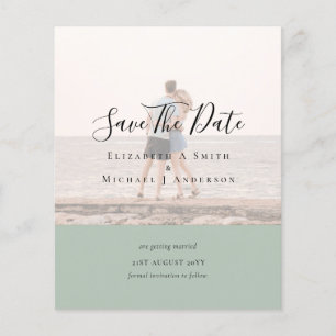 Modern PHOTO OVERLAY TEXT SAVE DATES Budget Flyer