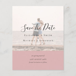 Modern PHOTO OVERLAY TEXT SAVE DATES Budget Flyer
