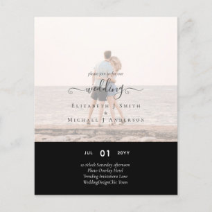 Modern PHOTO OVERLAY TEXT Wedding Budget Flyer