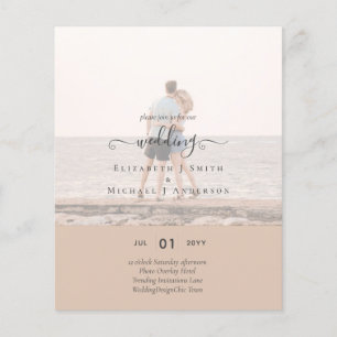 Modern PHOTO OVERLAY TEXT Wedding Budget Flyer