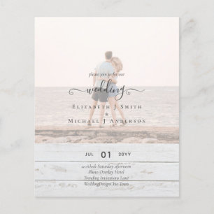 Modern PHOTO OVERLAY TEXT Wedding Budget Flyer