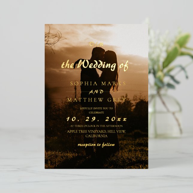 Modern Photo Overlay Wedding (Standing Front)