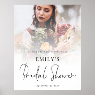 Modern Photo Overlay Welcome Bridal Shower  Poster