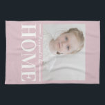 Modern Photo Pastel Pink Family Home Gift Tea Towel<br><div class="desc">Modern Photo Pastel Pink Family Home Gift</div>