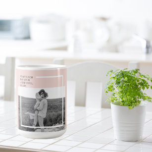 Modern Photo Pastel Pink Family Lovely Gift Coffee Mug