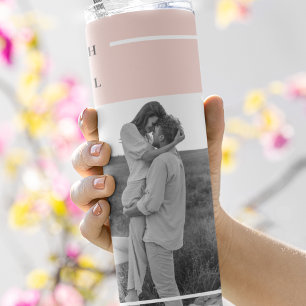 Modern Photo Pastel Pink Family Lovely Gift Thermal Tumbler