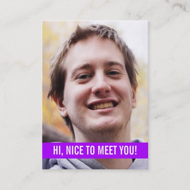 Modern Photo Personal Business Cards (Front)