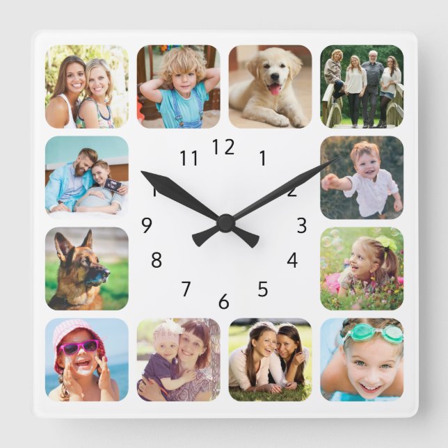 Modern Photo Personalised Acrylic Wall Clock (Front)