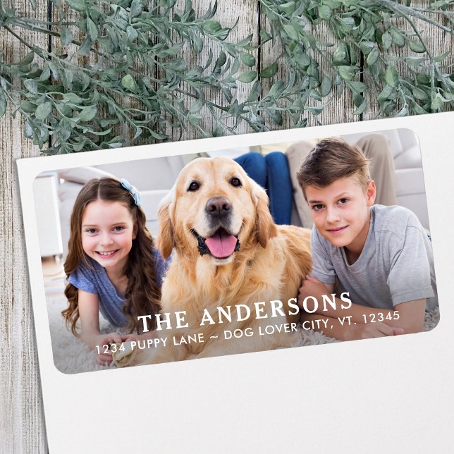 Modern Photo Personalised Return Address Label (Creator Uploaded)