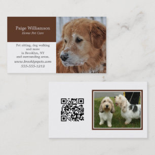 Modern Photo Pet Care Business Card