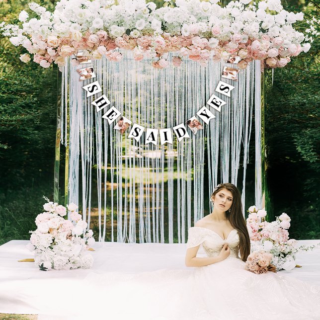 Modern Photo Photo Bridal Shower Bunting (Creator Uploaded)