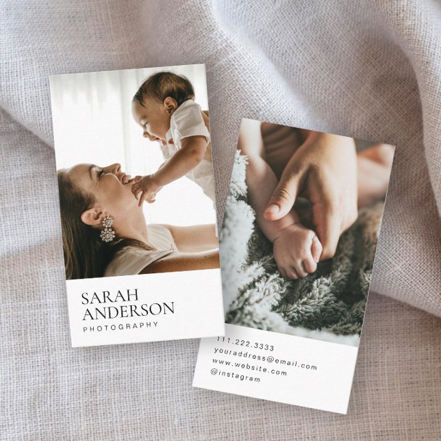 Modern Photo Photographer  Business Card (Creator Uploaded)