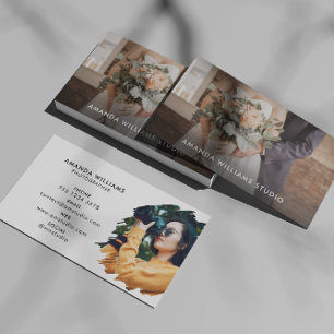 Modern Photo Photographer Photography Business Card