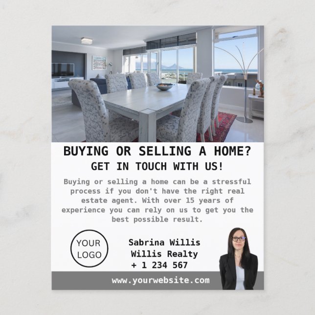 Modern Photo Real Estate Agent Custom  Flyer (Front)