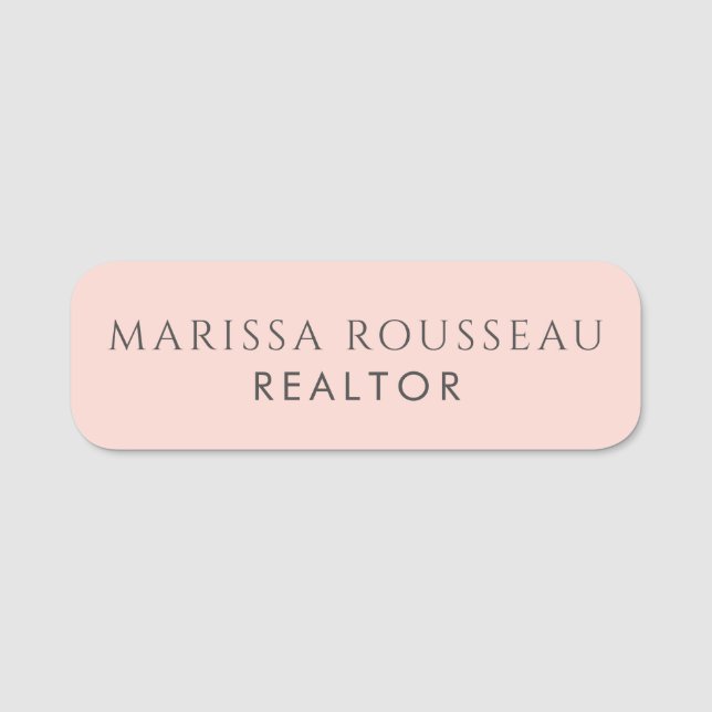 Modern Photo Realtor Name Tag (Front)