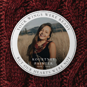 Modern Photo Remembrance Memorial 7.5 Cm Round Badge