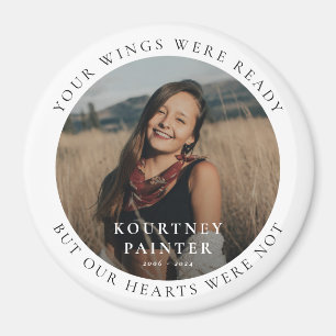 Modern Photo Remembrance Memorial Magnet
