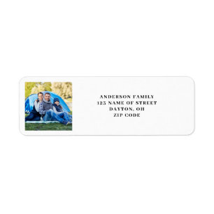 Modern Photo Return Address  Label