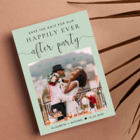 Modern Photo Sage Wedding Reception Save the Date