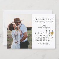Modern Photo Save the Date Calendar April