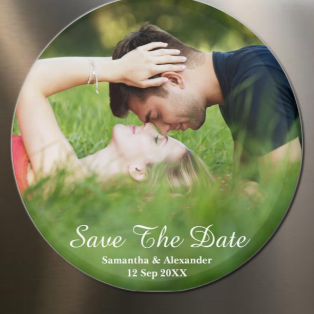 Modern Photo Save The Date Magnet (Creator Uploaded)