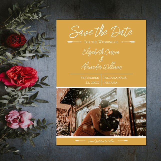 Modern Photo Save The Date | Marigold (Modern Photo Save the Date - Marigold)