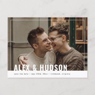 Modern Photo Save the Date Postcard