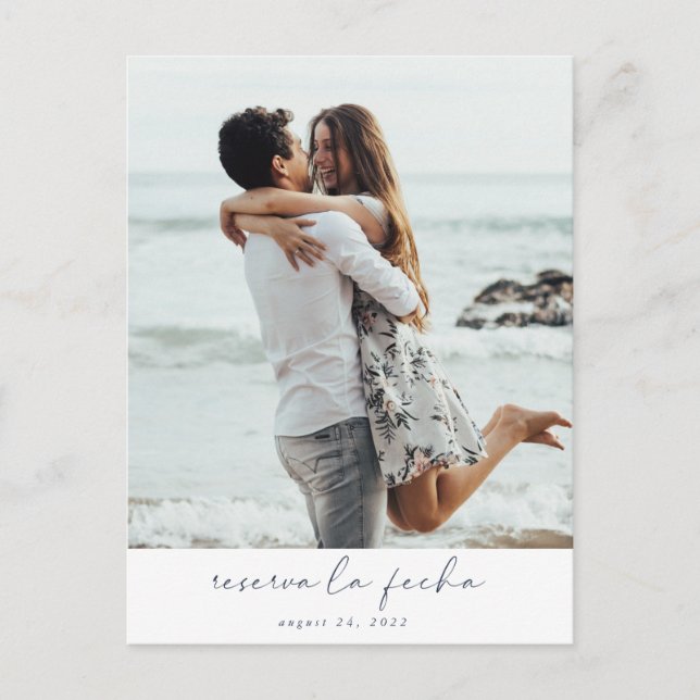 Modern Photo Save the Date PostCard (Front)