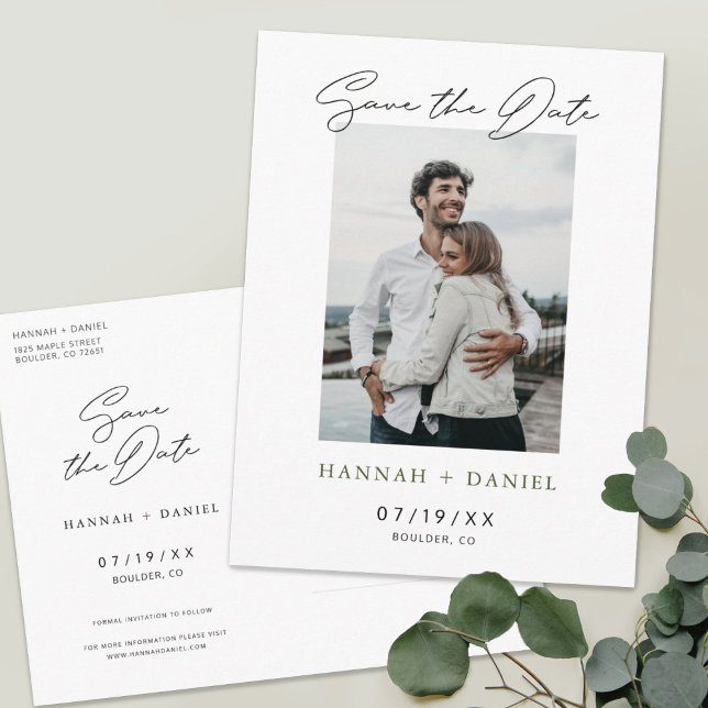 Modern Photo Save the Date Postcard Template (Creator Uploaded)