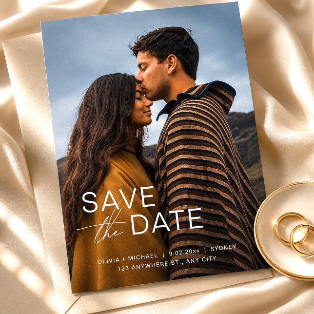 Modern Photo Save the Date Wedding Invitation (Modern Photo Save the Date Wedding Invitation, Wedding Announcement, Digital Save the Date)