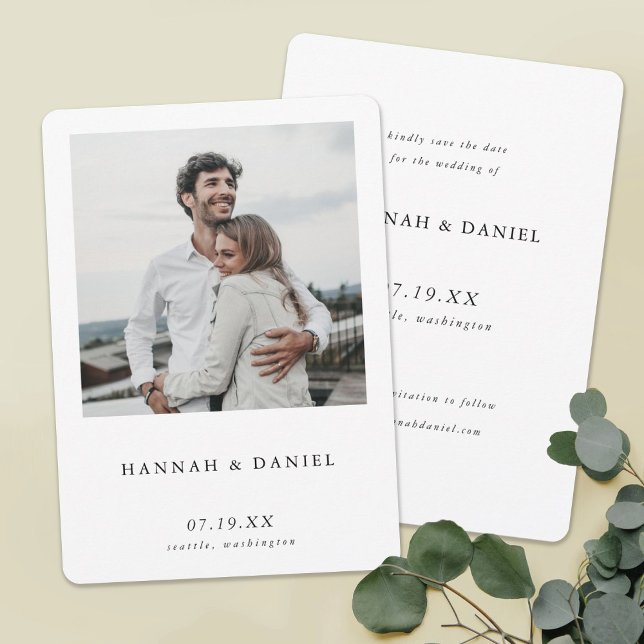 Modern Photo Save the Date Wedding Invite Template (Creator Uploaded)