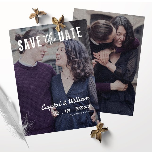 Modern Photo Save the Date with Urban Chic (Modern Photo Save the Date with Urban Chic)
