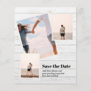MODERN Photo Save The Dates - ADD 3 Photos Flyer