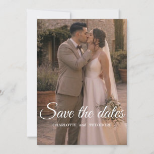 Modern Photo Save the dates Elegant Wedding Temp Date